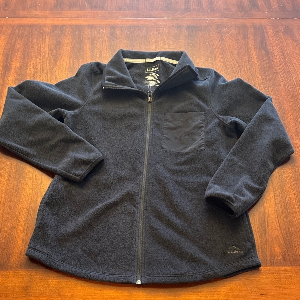 L.L. Bean Woman’s Black Trail Fleece Zip up Jacket